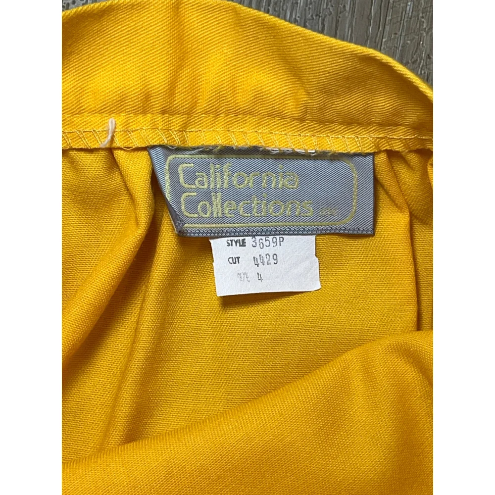 Women's California Collections Yellow A-Line Skirt Size S - Picture 8 of 11